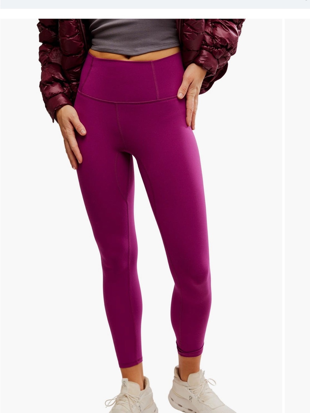 Free People Movement High Rise Leggings Magenta Size XL NWT